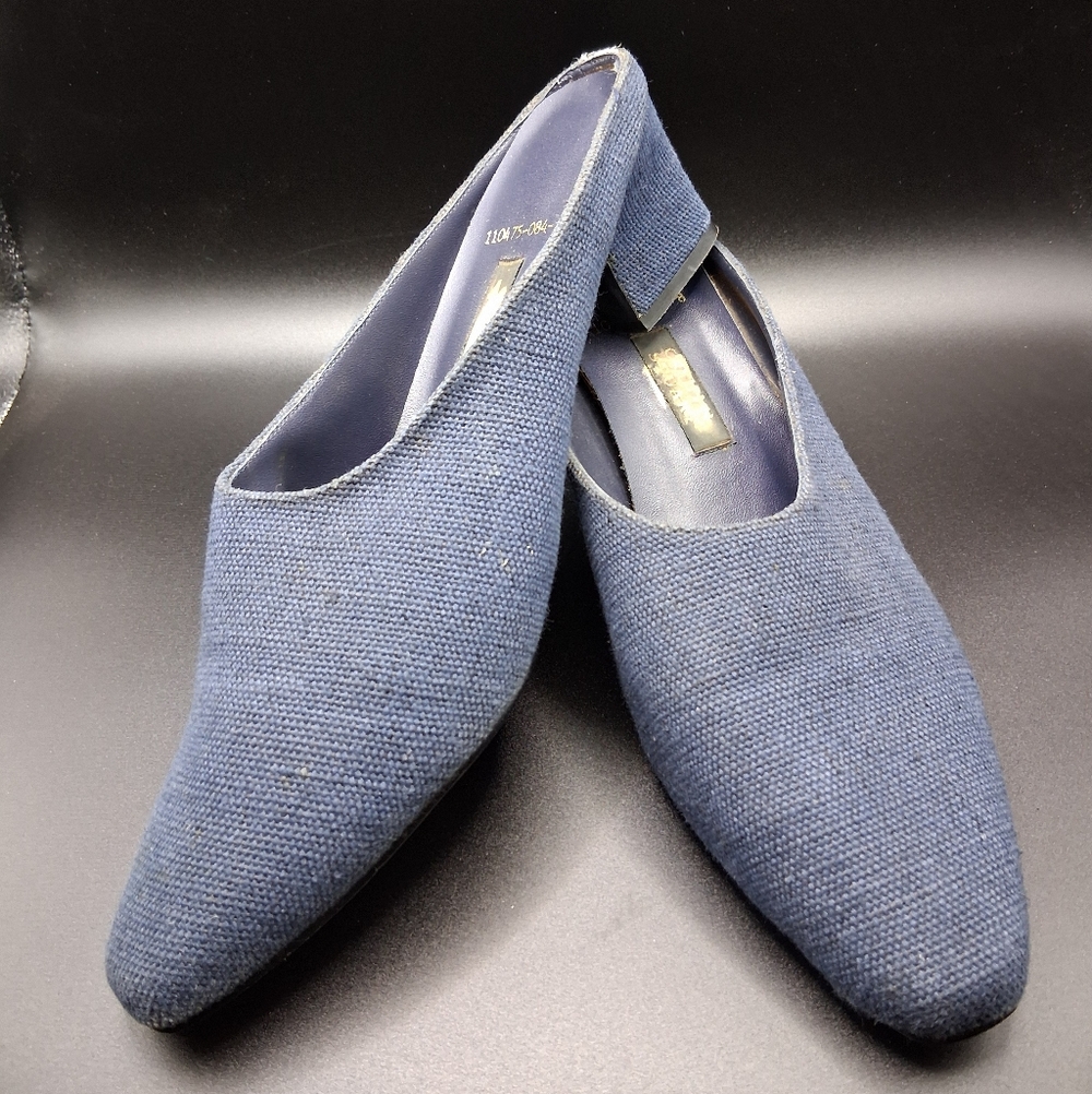 Colin Stuart Textile Upper Heeled Mules